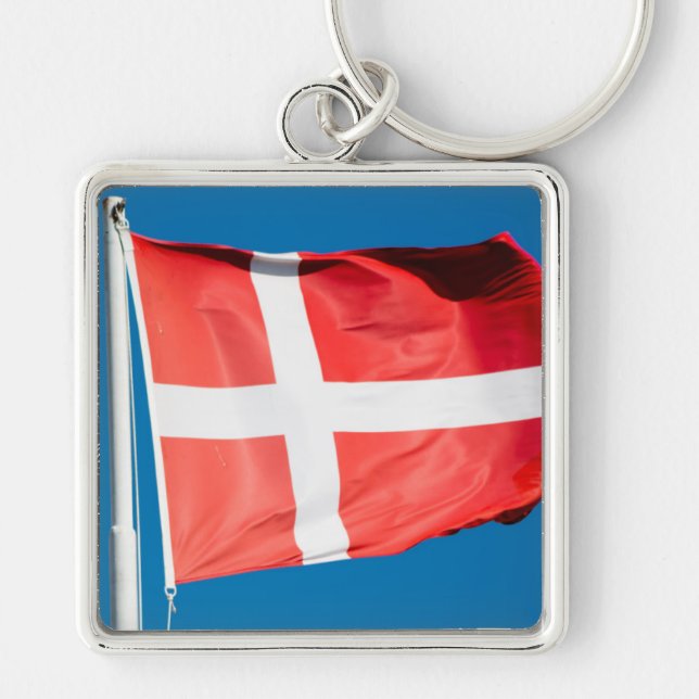 Denmark Flag Key Ring (Front)