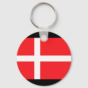 Denmark Flag Key Ring