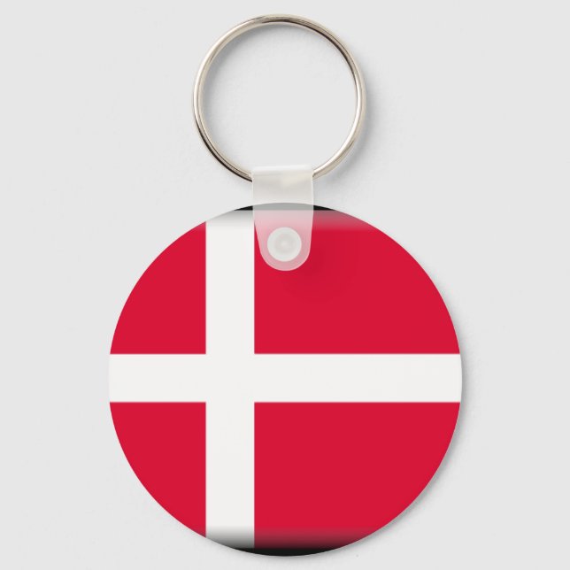 Denmark Flag Key Ring (Front)