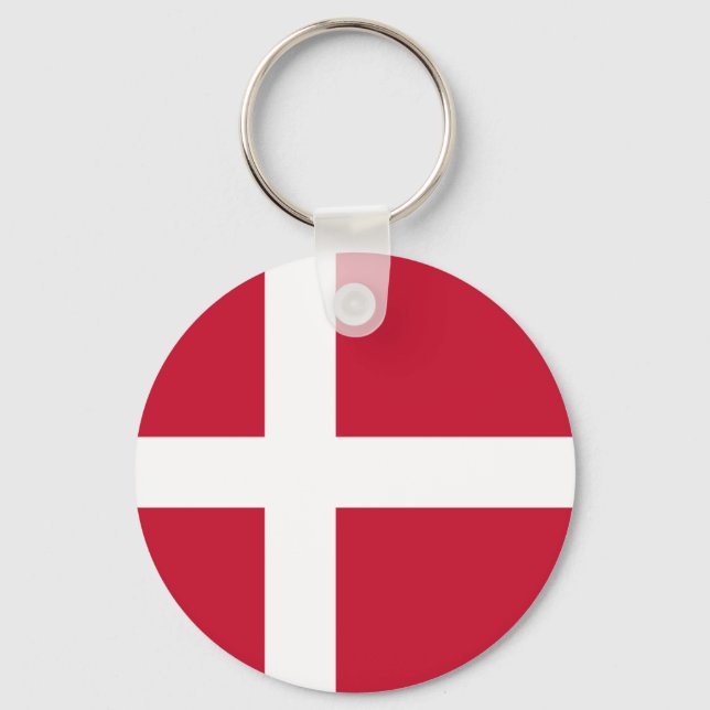 Denmark Flag Key Ring (Front)