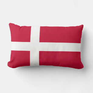 Denmark Flag Lumbar Cushion