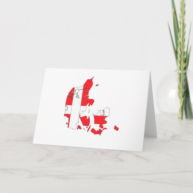 Denmark flag map card (Front)