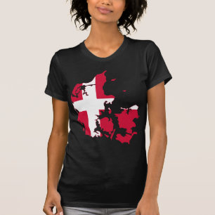 Denmark Flag map DK T-Shirt
