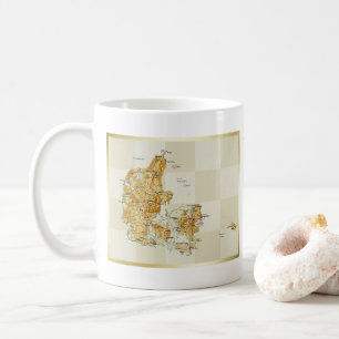 Denmark Flag + Map Mug