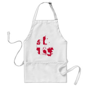 Denmark Flag Map Standard Apron