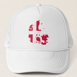 Denmark Flag Map Trucker Hat