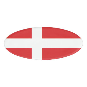 Denmark flag name tag