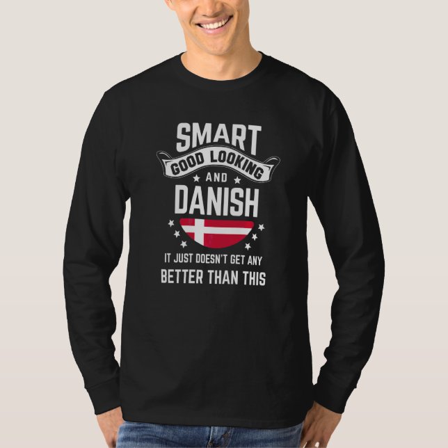 Denmark Flag Native Pride  Denmark Danish Roots T-Shirt (Front)