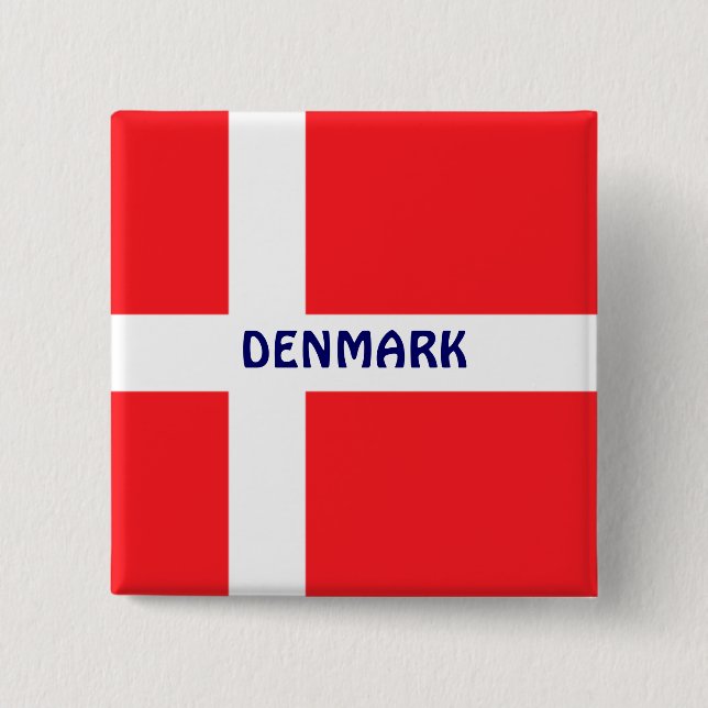 DENMARK: Flag of Denmark 15 Cm Square Badge (Front)