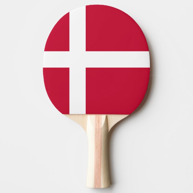 Denmark Flag Ping Pong Paddle (Front)