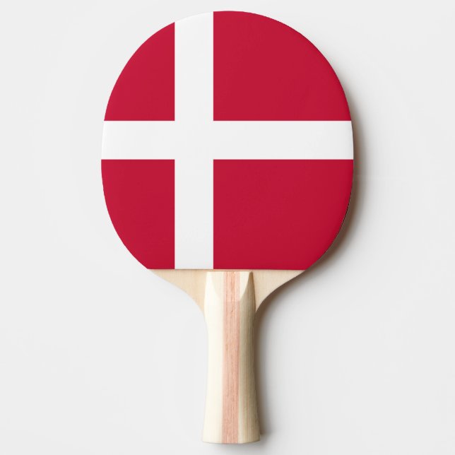 Denmark Flag Ping Pong Paddle (Front)