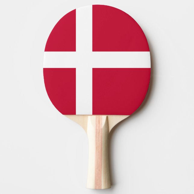 Denmark Flag Ping Pong Paddle (Front)