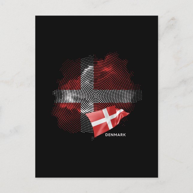 Denmark flag postcard (Front)