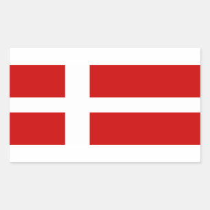 Denmark Flag Rectangular Sticker