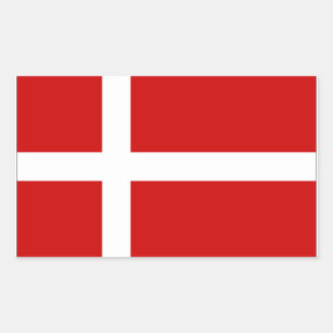 Denmark Flag Rectangular Sticker