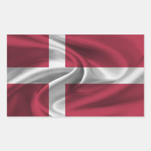 Denmark Flag Rectangular Sticker