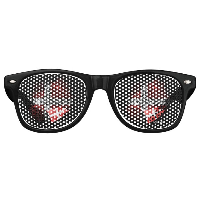Denmark flag retro sunglasses (Front)