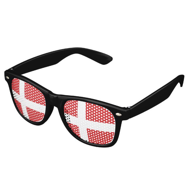 Denmark flag retro sunglasses (Angled)