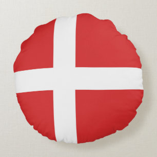Denmark flag round cushion