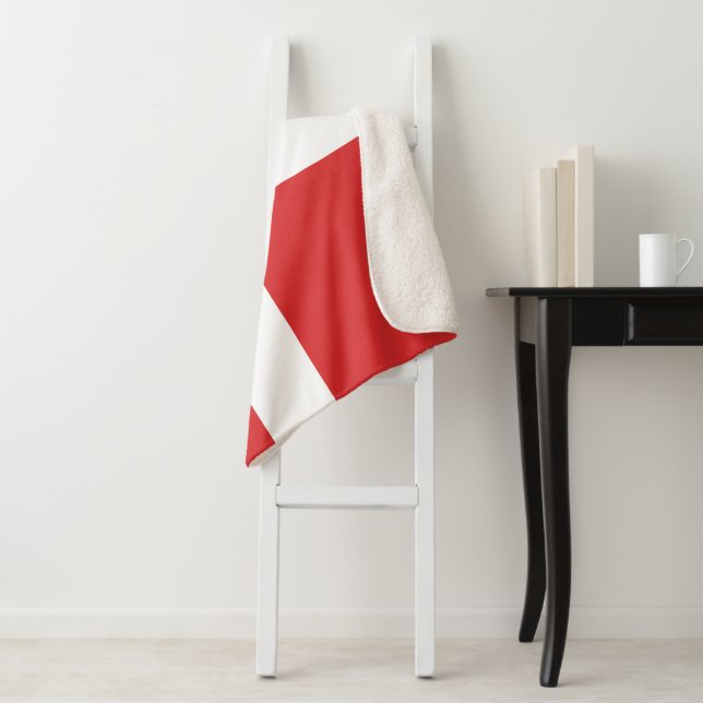 Denmark flag sherpa blanket (In Situ)