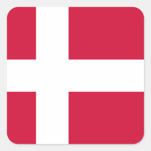Denmark Flag Square Sticker
