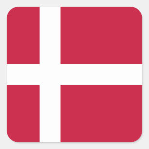 Denmark Flag Square Sticker
