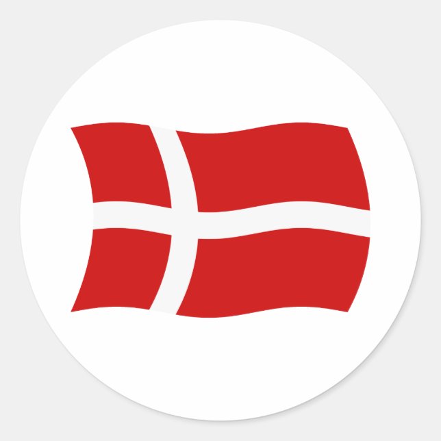 Denmark Flag Sticker (Front)