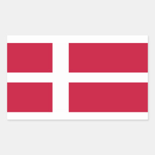 Denmark Flag Stickers* Rectangular Sticker