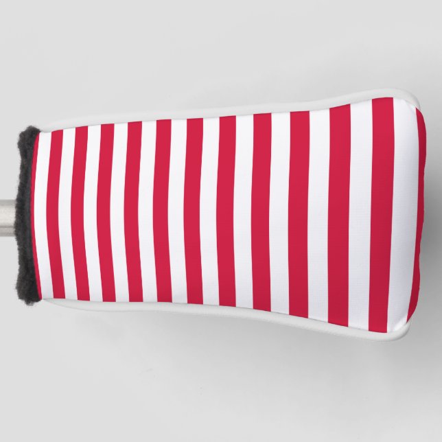 Denmark flag stripes country colour pattern red wh golf head cover (Front)
