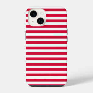 Denmark flag stripes country colour pattern red wh iPhone 14 case