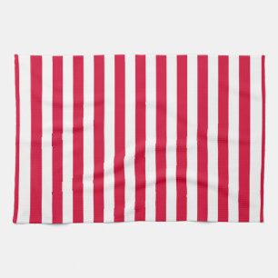 Denmark flag stripes country colour pattern red wh tea towel