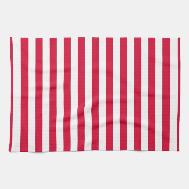 Denmark flag stripes country colour pattern red wh tea towel (Horizontal)
