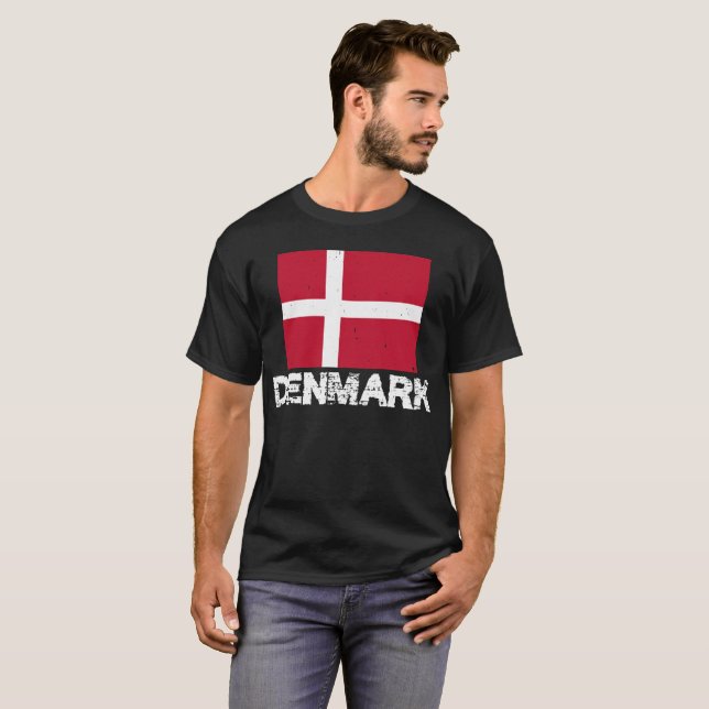 Denmark Flag T-shirt for Men and Women (Front Full)
