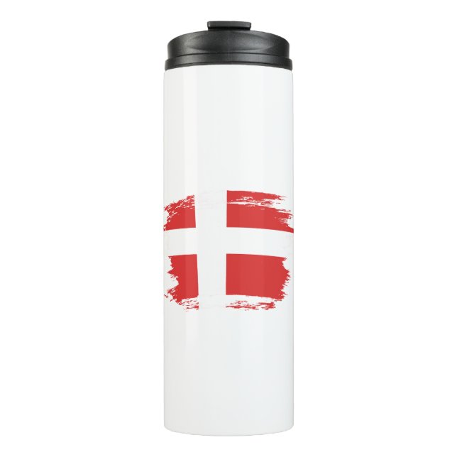 Denmark flag thermal tumbler (Front)