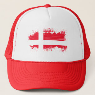 Denmark flag trucker hat