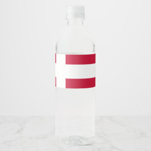 Denmark flag water bottle label
