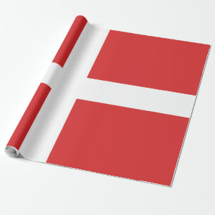 Denmark flag wrapping paper