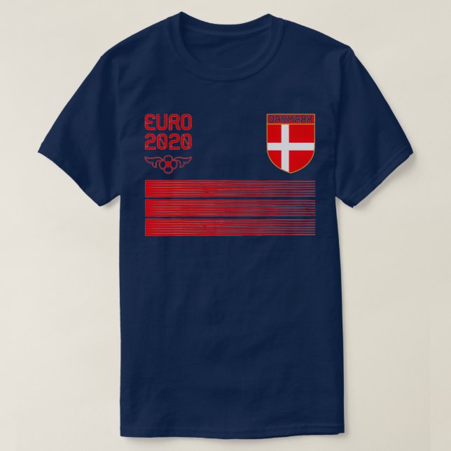 Denmark Football Jersey 2020 Danmark Soccer T-Shirt (Design Front)