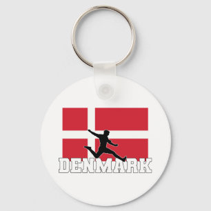 Denmark Football Soccer National Team Shot Glass Key Ring