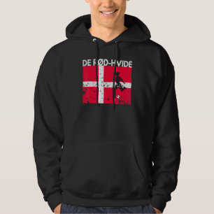Denmark Football Team Fan Jersey Soccer De Rd Hvid Hoodie