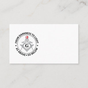 Denmark freemasonry sign business card