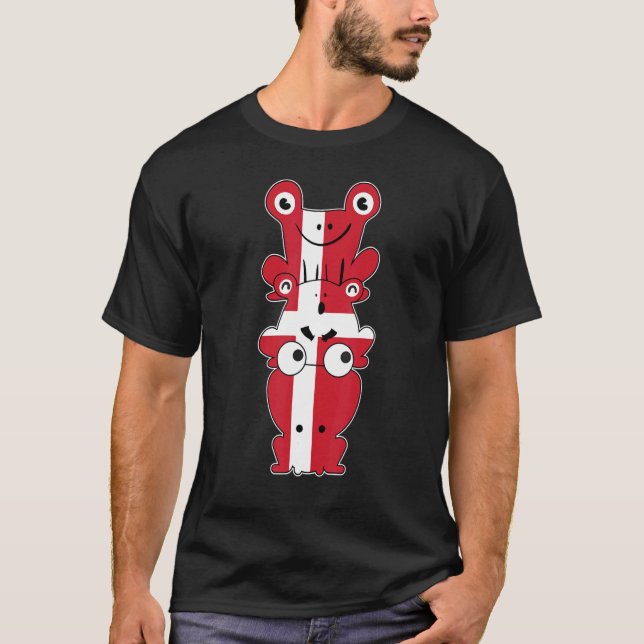 Denmark Frogs Dennish Denmark T-Shirt (Front)