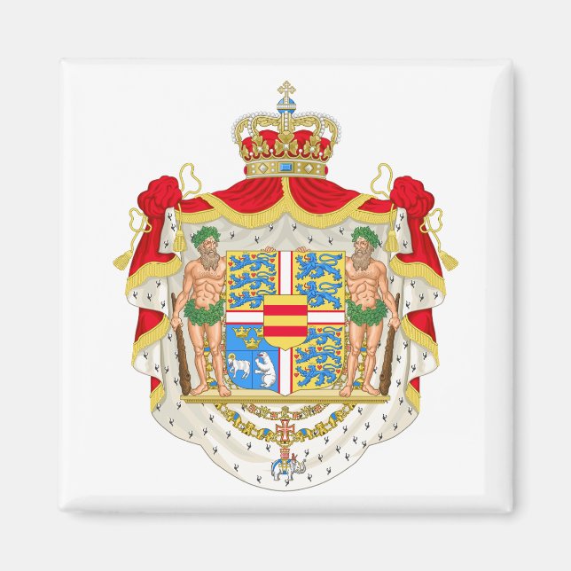 Denmark Greater Coat of Arms Magnet (Front)