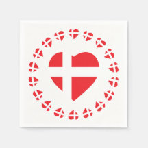 DENMARK HEART SHAPE FLAG