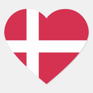 denmark heart sticker