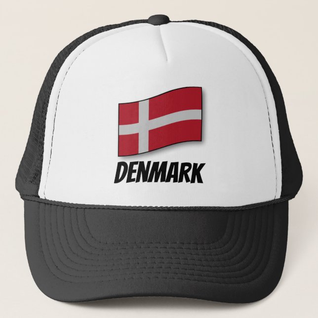 Denmark, labelled flag, trucker hat (Front)
