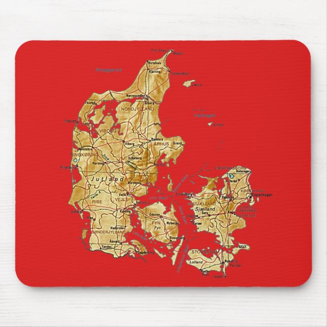Denmark Map Mousepad (Front)