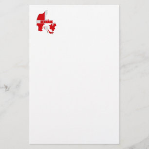Denmark map stationery