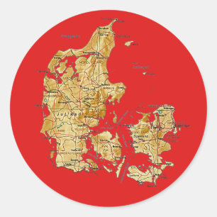 Denmark Map Sticker