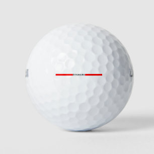 Denmark minimalistic flag golf balls